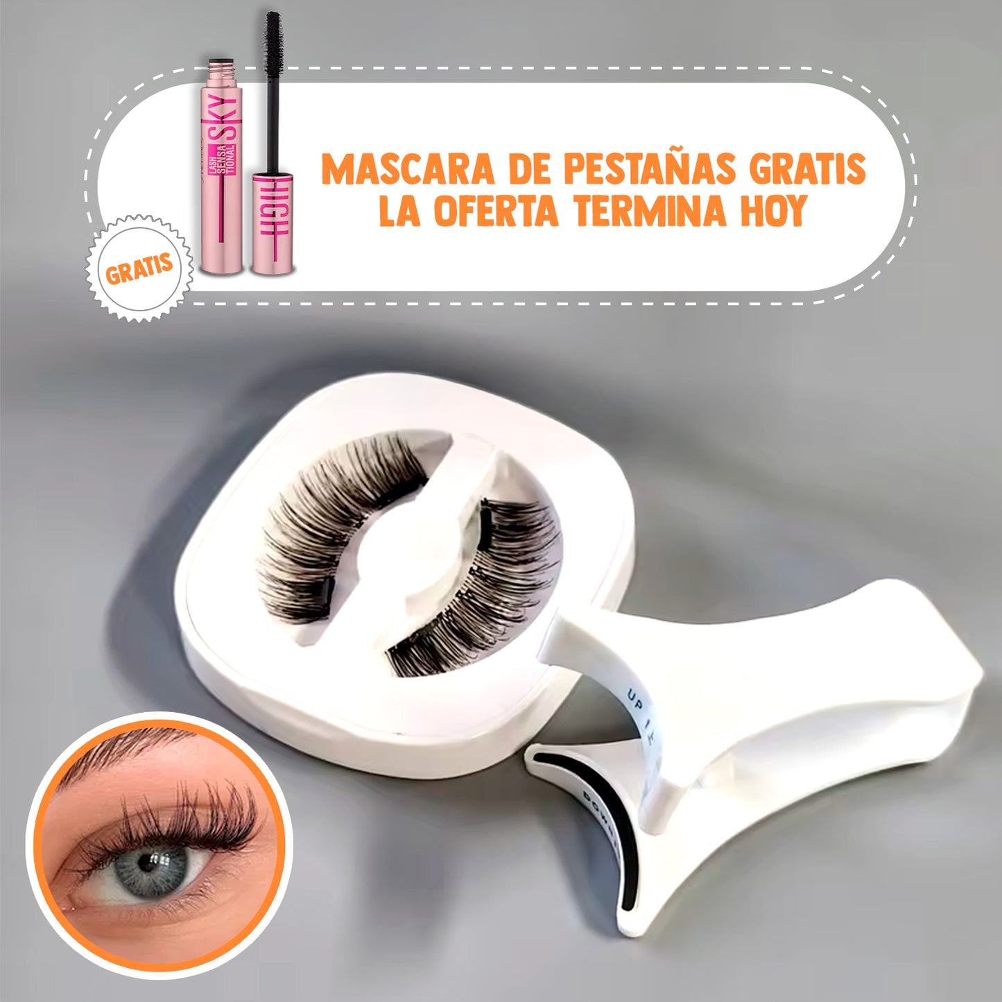PESTAÑAS MAGNETICAS + MASCARA DE PESTAÑAS DE REGALO