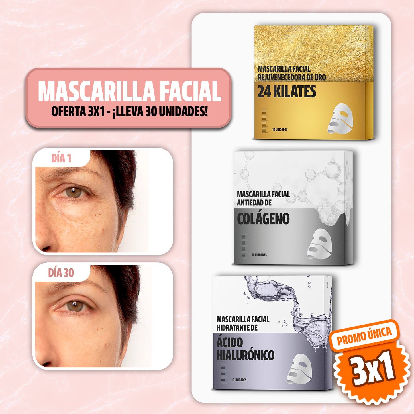 3x1 PACK MASCARILLA FACIAL