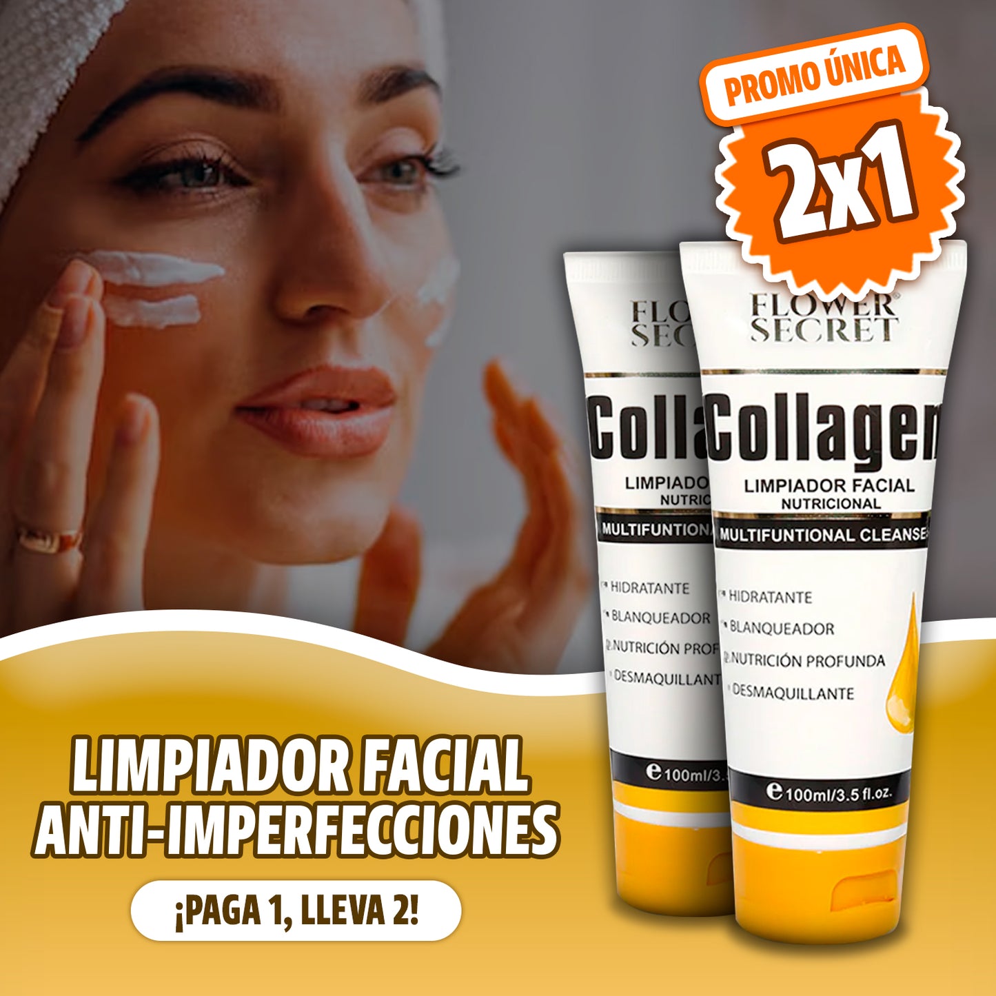 2x1 LIMPIADOR FACIAL ANTI IMPERFECCIONES DE COLÁGENO