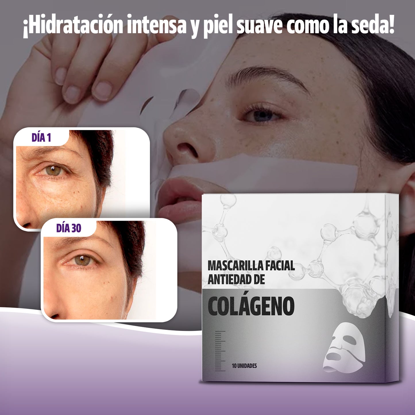 MASCARILLA FACIAL ANTIEDAD DE COLÁGENO
