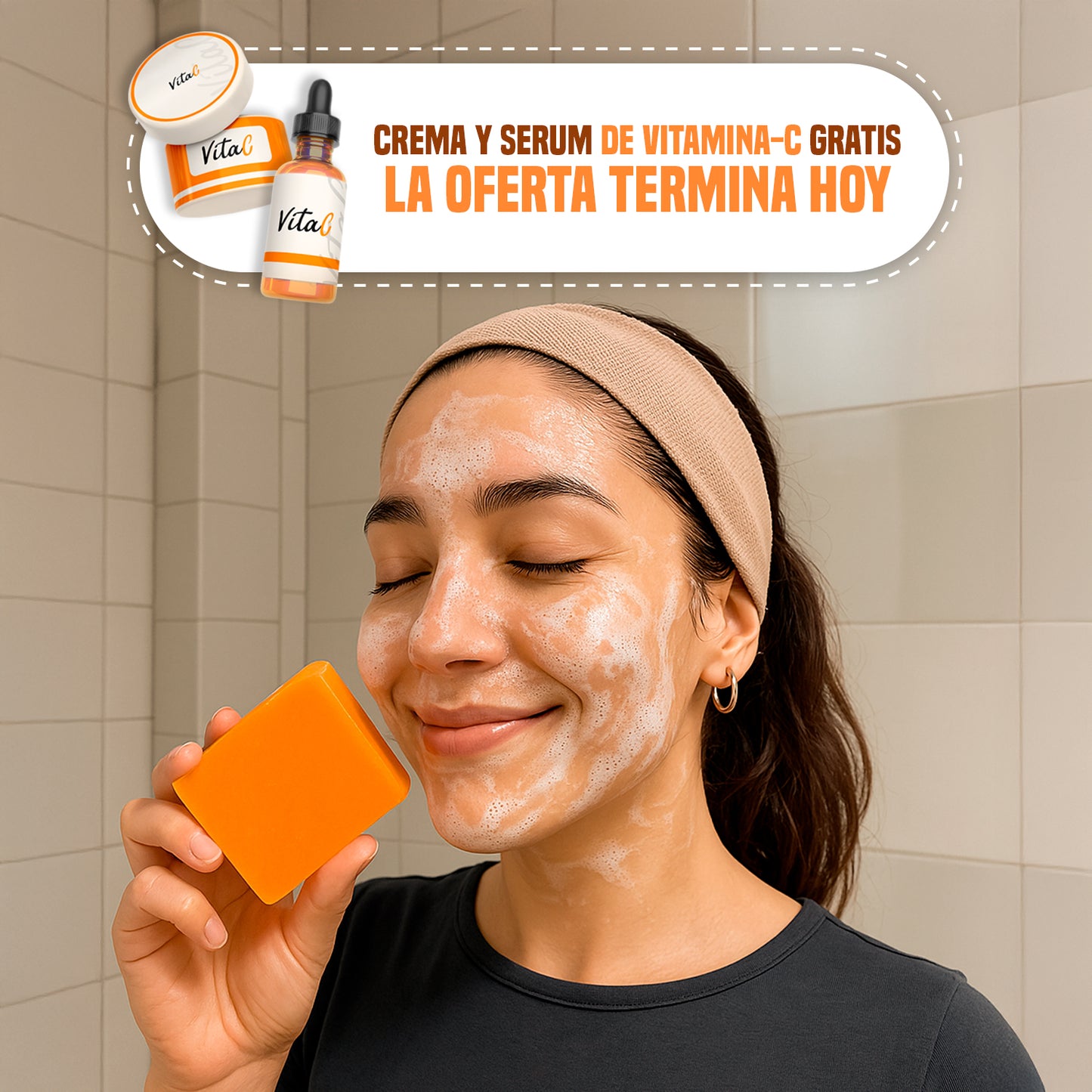 JABÓN DE VITAMINA-C + CREMA Y SERUM DE REGALO