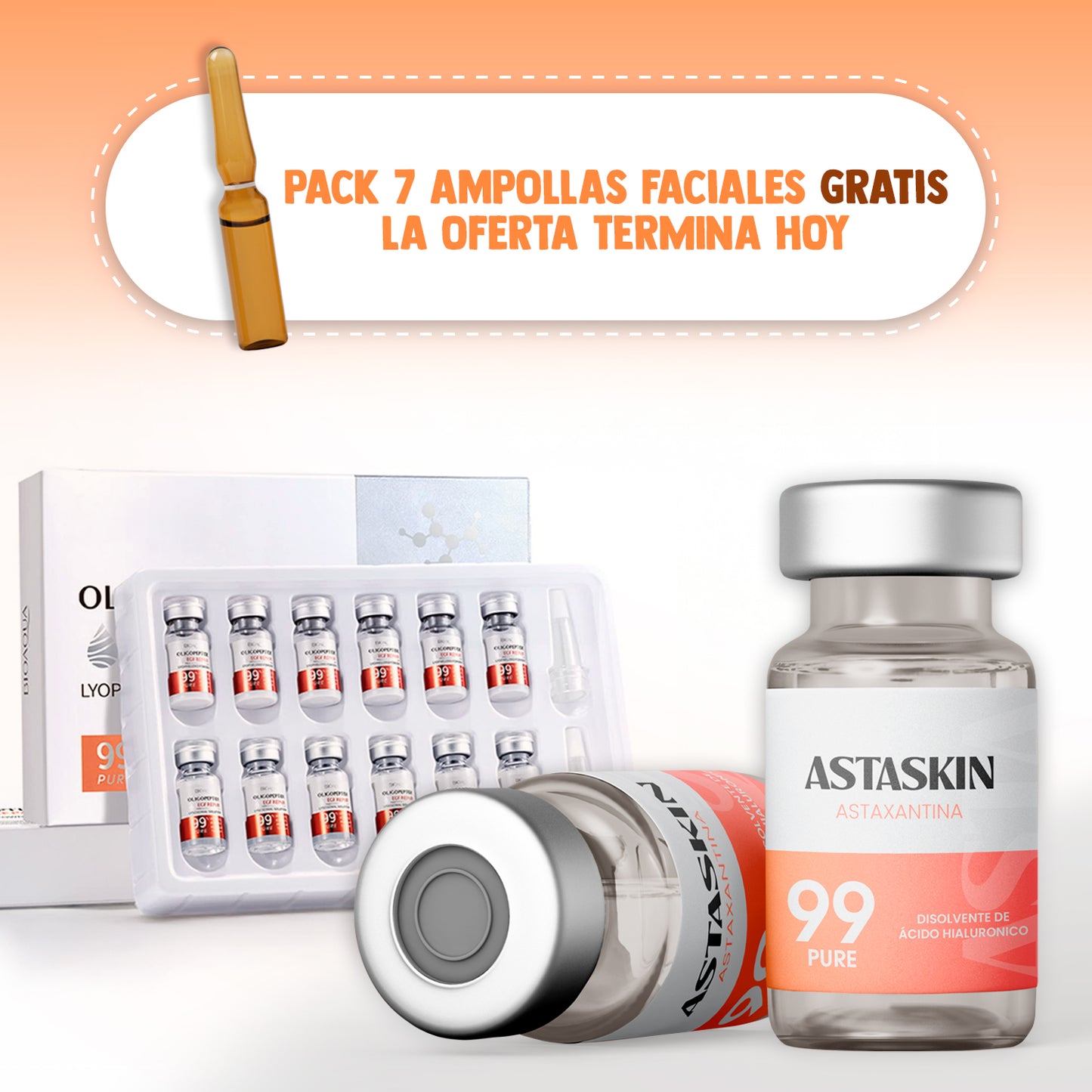 SET ASTAXANTINA ANTIEDAD + 7 AMPOLLAS FACIALES GRATIS