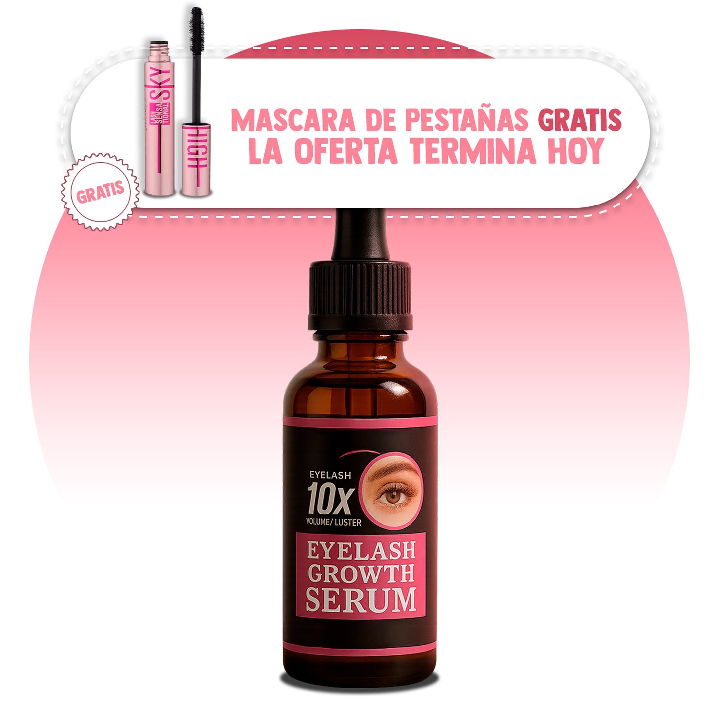 SERUM DE PESTAÑAS CON RAÍZ DE FO-TI + MASCARA DE PESTAÑAS DE REGALO