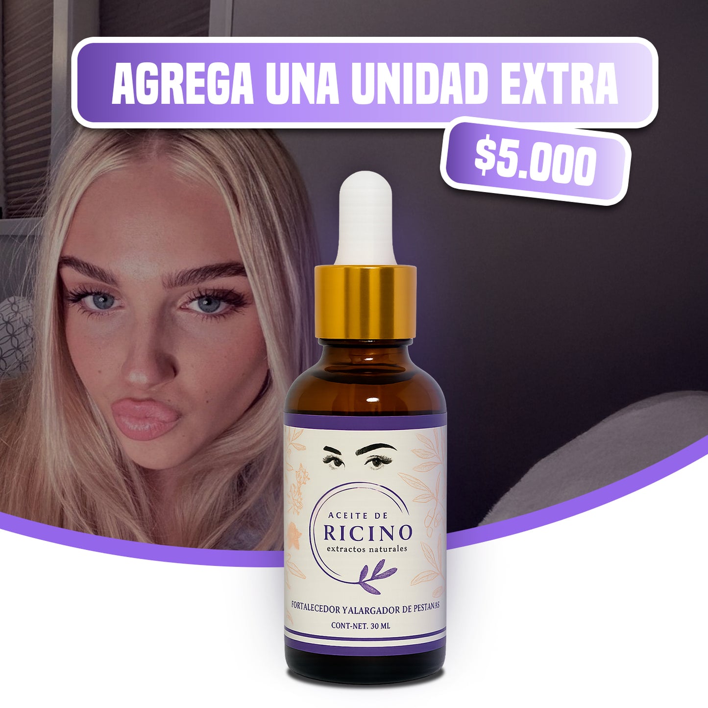 UNIDAD EXTRA DE SERUM DE PESTAÑAS RICINO