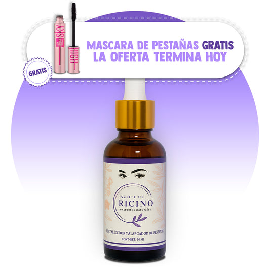 SERUM DE PESTAÑAS CON RICINO Y RAÍZ DE FO-TI + MASCARA DE PESTAÑAS DE REGALO